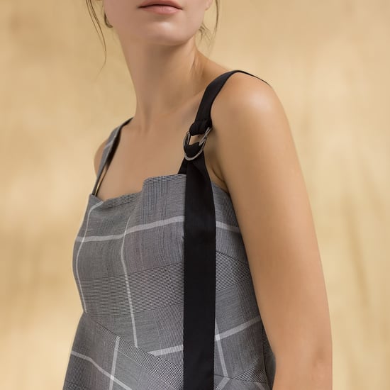 Wijd uitlopende tartan top - Image 4
