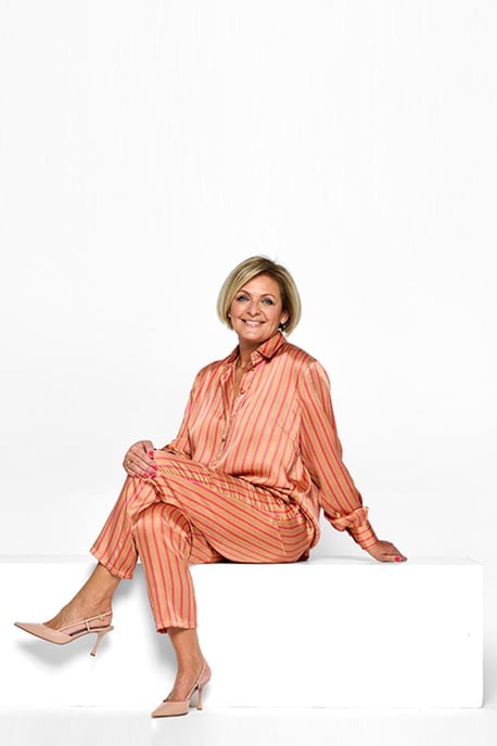 Caroline Tensen Florida Print Broek Roze / Oranje