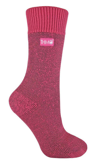 THMO - Dames Fleece Gevoerde Winter Thermische Sokken - Roze - Image 1