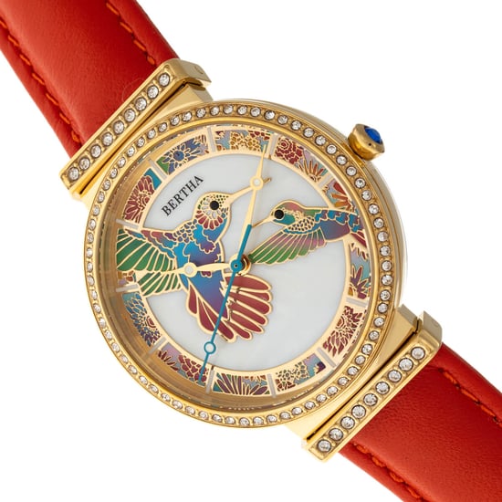 Bertha Emily Moeder van Parel Lederen Horloge met Band - Image 3