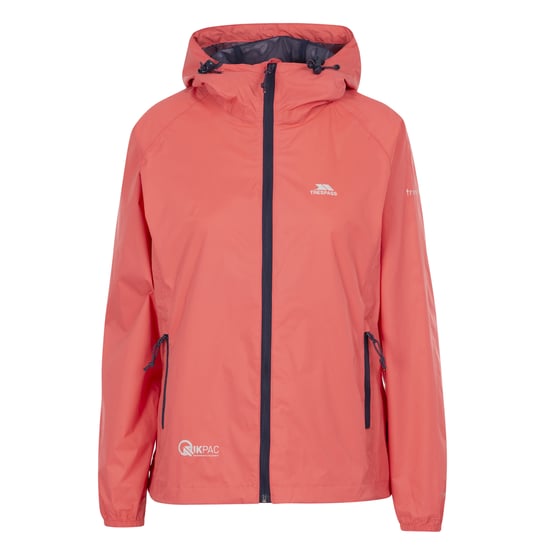 Trespass Womens/Ladies Qikpac Waterproof Packaway Shell Jacket (Peach Blush)