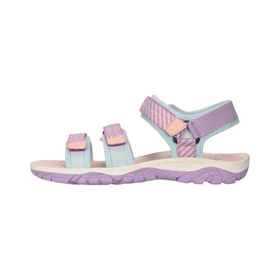Mountain Warehouse Kinder-/kids sandalen met ton-sur-ton streep en 3 drukknopen (Paars) - Image 3