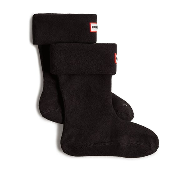 Hunter Recycled Kids Black Fleece Black Boot Socks