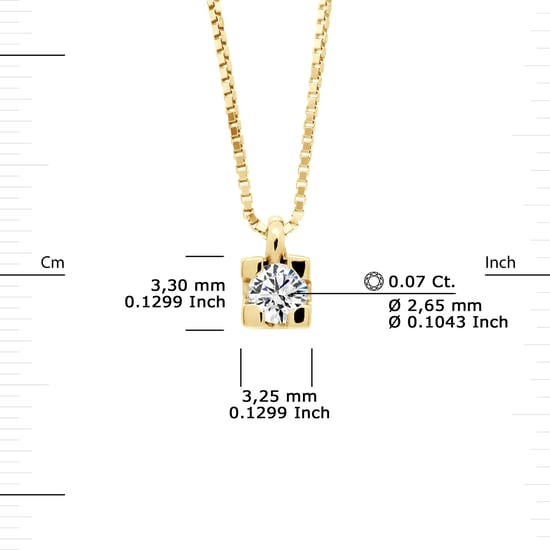 DIADEMA - Necklace with Diamonds - Yellow Gold - Venetian Chain