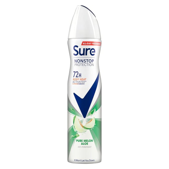 Sure Women Anti-perspirant 72H Nonstop Protection Pure Melon Aloe Deo, 6x250ml