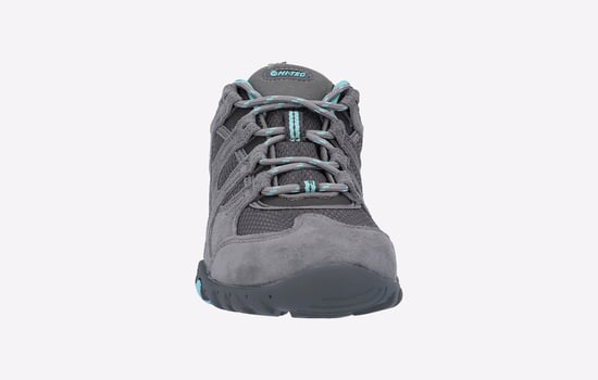 Hi-Tec Quadra II Suede Wandelschoenen Voor Dames In Grijs/Mint - Image 4