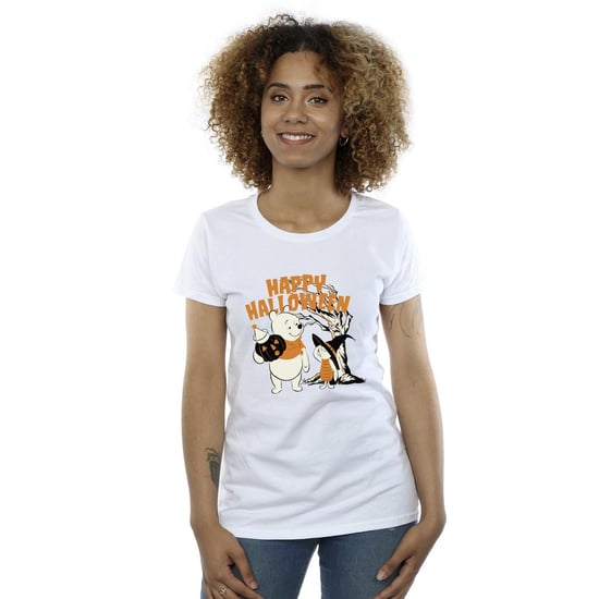 Disney Womens/Ladies Winnie The Pooh And Piglet Happy Halloween Cotton T-Shirt (White)