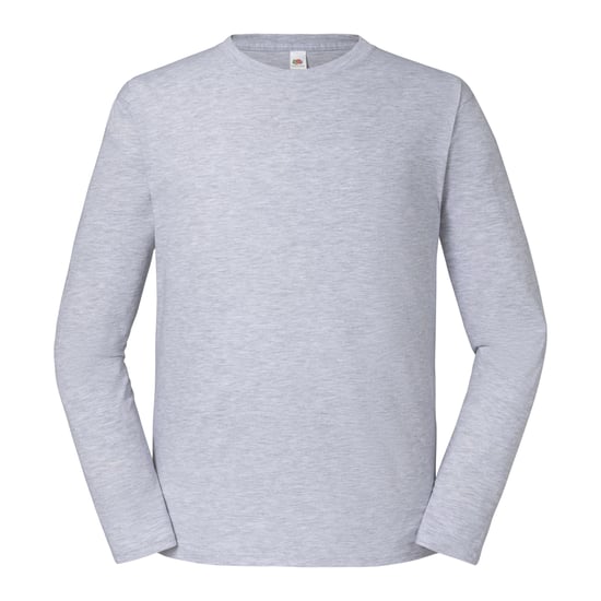 Fruit of the Loom Heren Iconic Premium T-shirt met lange mouwen (Heide Grijs) - Image 1