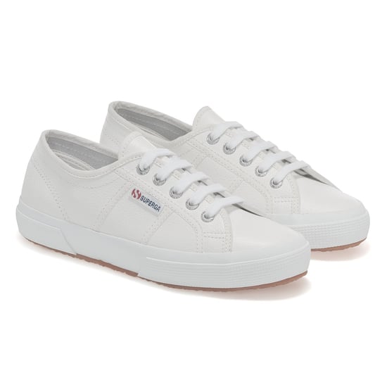 Superga Unisex 2750 Efglu Leather Trainers voor volwassenen (Wit) - Image 1