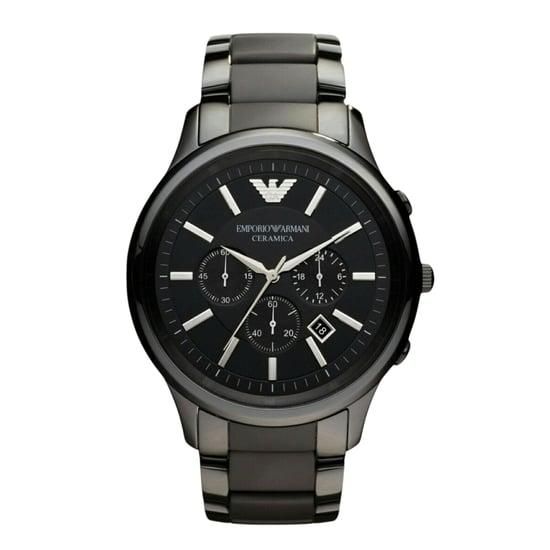 Emporio Armani Herenhorloge Kwarts Donkergrijs - Image 1