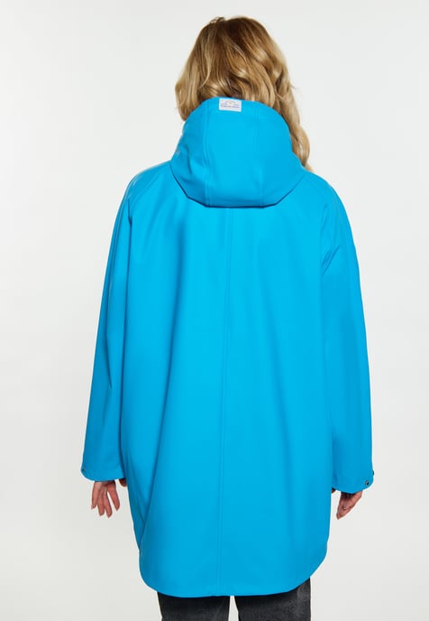 Schmuddelwedda Ronde regenjas Dames Cyaan blauw - Image 4