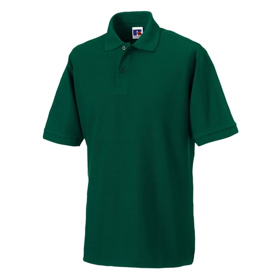 Russell Heren Polycotton Pique Slijtvast Poloshirt (Fles groen) - Image 1
