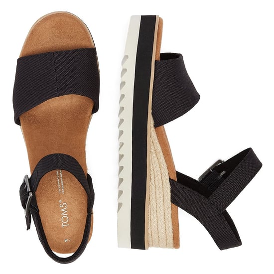 TOMS Diana Canvas Wig Vrouwen Zwarte Sandalen - Image 6
