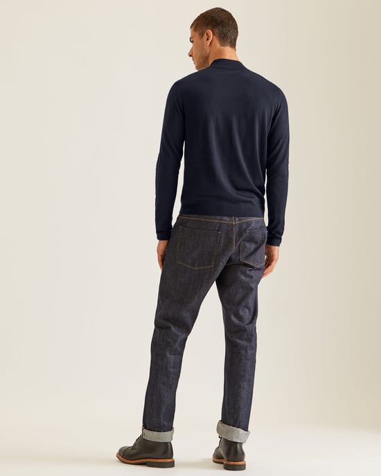 Fine Gauge Merino Mock Neck Jumper