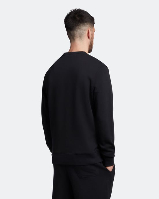 Lyle & Scott sweatshirt met ronde hals in zwart - Image 3
