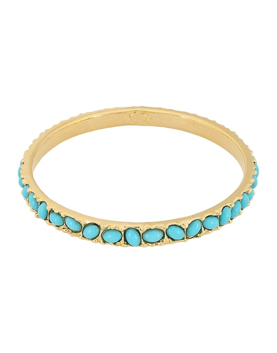 Kenneth Jay Lane Turquoise Gold Plated Bracelet
