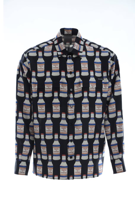 Dolce & Gabbana Men Silk Bottles Shirt - Image 1