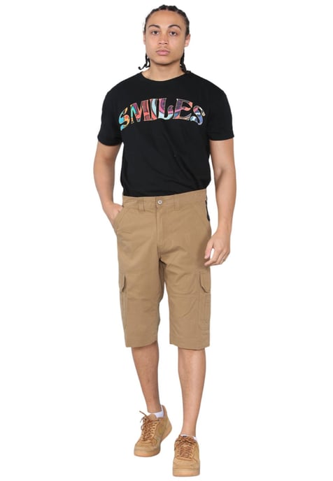 Heren cargo multi-pocket sneldrogende shorts in kaki - Image 6