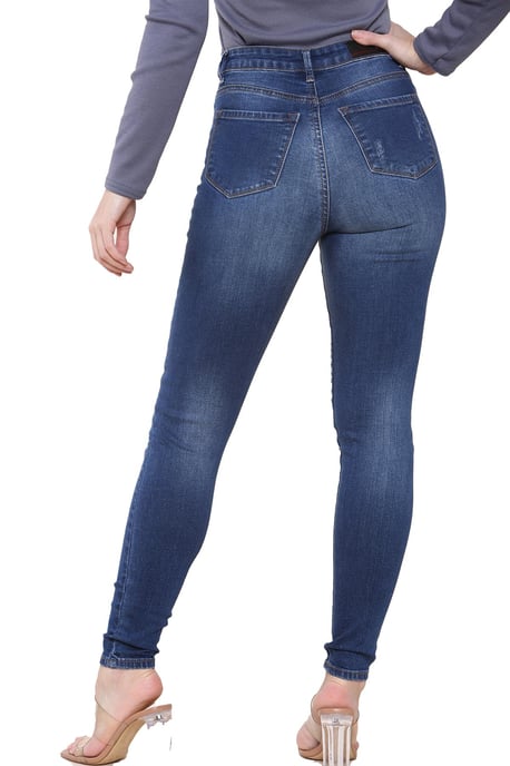 Dames Skinny Stretch Denim Jeans| Enzo Designer Damesmode - Image 4