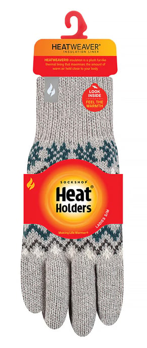 Heat Holders - Dames Zachte Thermo Handschoenen - Lichtgrijs - Image 2