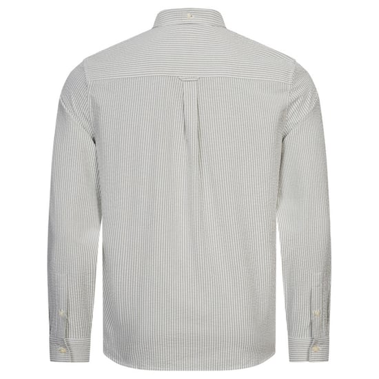 Lyle & Scott Long Sleeve Seersucker Strike White Shirt