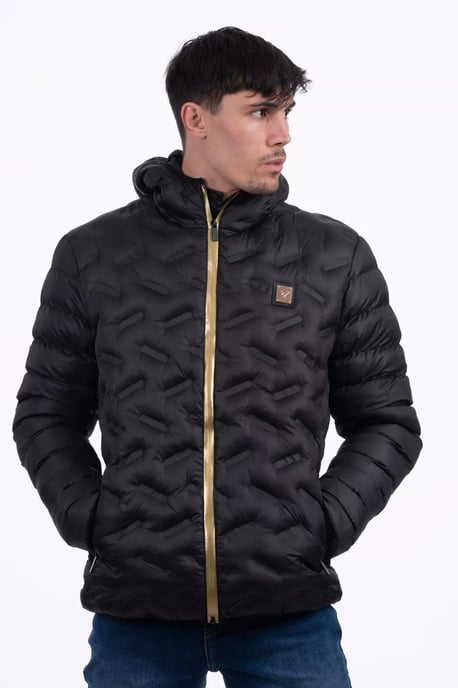 D Rock Mens Quilted Puffer Jacket With Hooded Padded