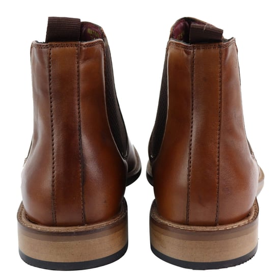 Mens Vintage Tan Leather Dealer Boots
