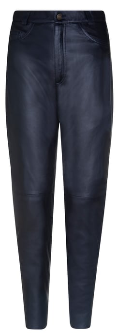 Womens Classic Lamb Nappa Black '501' Leather Jeans