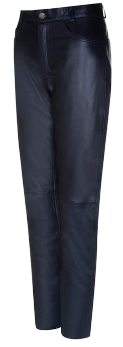 Womens Classic Lamb Nappa Black '501' Leather Jeans