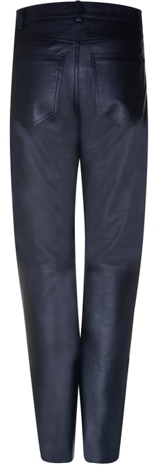 Womens Classic Lamb Nappa Black '501' Leather Jeans