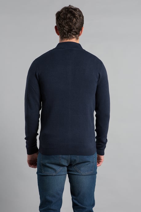 Recycled Cotton Blend Zip-Through Cardigan