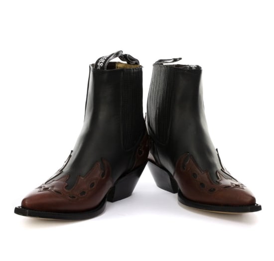 Grinders Unisex Leather Black Western Boots- Arizona Lo