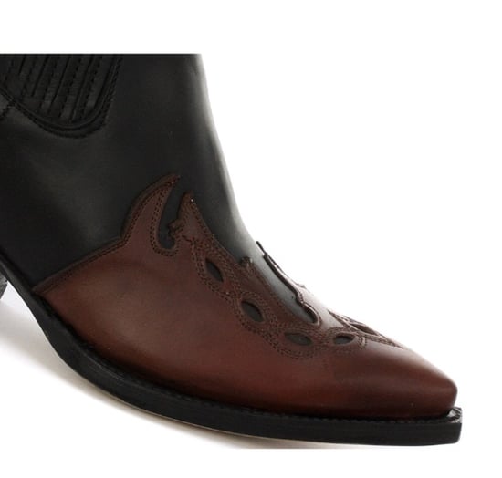 Grinders Unisex Leather Black Western Boots- Arizona Lo
