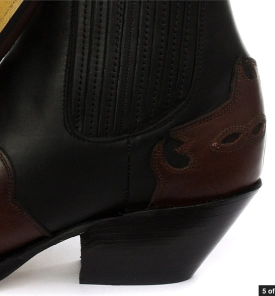 Grinders Unisex Leather Black Western Boots- Arizona Lo