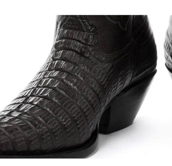 Grinders Black Leather Western Cowboy Boots – Carolina