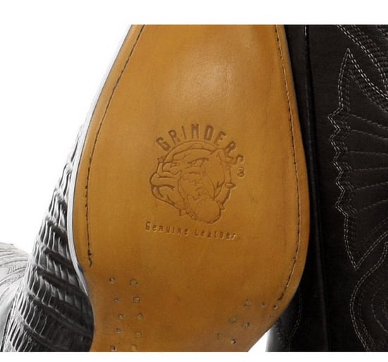 Grinders Black Leather Western Cowboy Boots – Carolina
