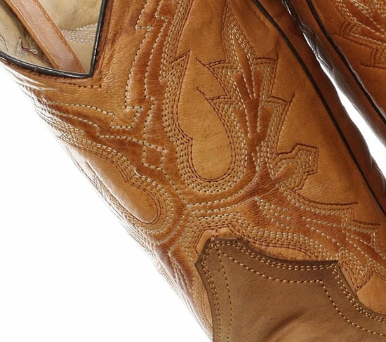 Grinders Tan Mid-Calf Cowboy Leather Boots- El Paso