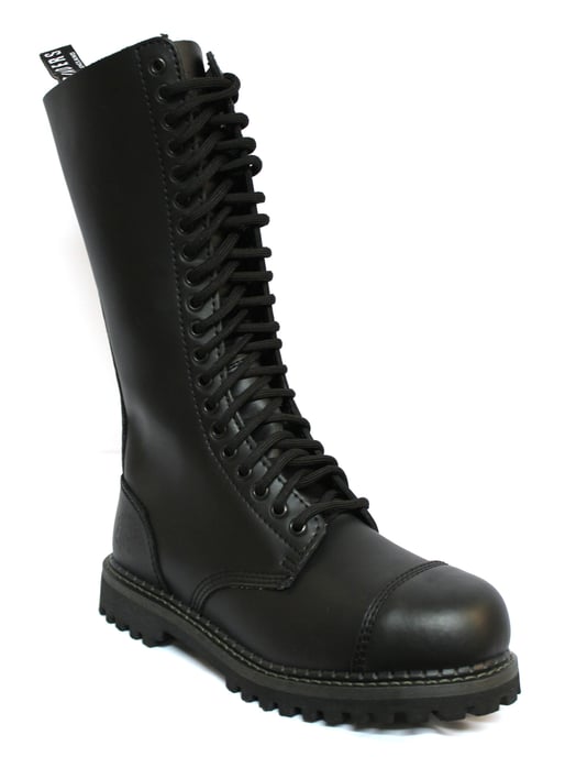 Grinders Unisex Black Punk Military Boots-King CS