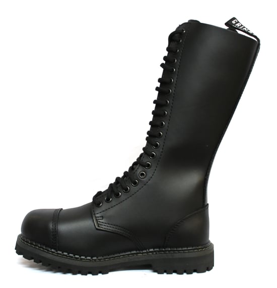 Grinders Unisex Black Punk Military Boots-King CS