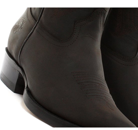 Grinders Mens Brown Cowboy Leather Boots- Louisiana