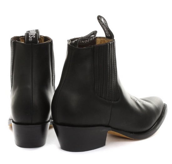 Grinders Unisex Black Western Ankle Boots- Maverick