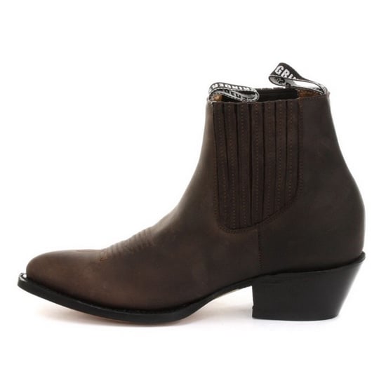 Grinders Unisex Brown Western Ankle Boots- Maverick