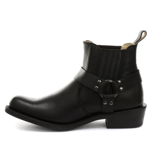 Grinders Unisex Black Western Leather Boots-Renegade Lo