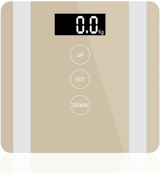 7 in 1 Apple Colour Body Fat Analyser Scale Gold