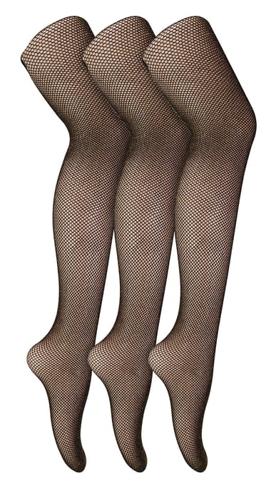 Sock Snob - Dames Fishnet Panty's 3 Paar | Stijlvolle Kousen voor Dansfeesten - Zwart Goud - Image 1