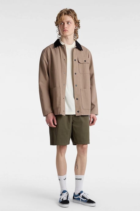 VANS Heren Drill Chore Jacket in Military Khaki - Image 3