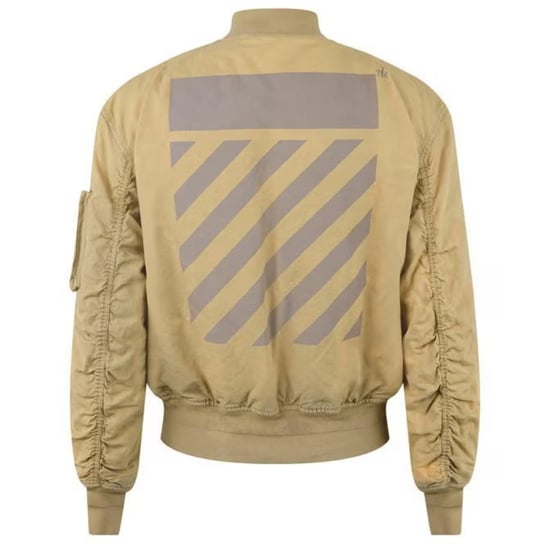 Off-White Diag Tab Vintage Beige Bomber Jacket