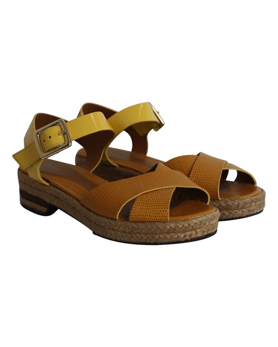 Fendi Cross Enkelband Sandalen in Multicolor Leren Lak - Image 3