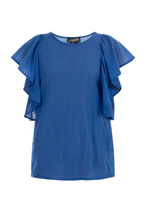 Dreimaster Blouse shirt Dames blauw - Image 1