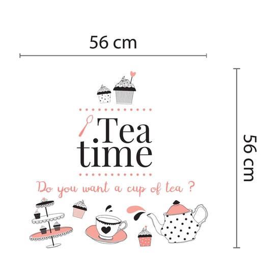 Combo of Coffee or Tea Time and Swarovski crystals Wall Stickers, Kitchen, Bathroom, Living room, Self-adhesive, Decal, Decoration, DIY